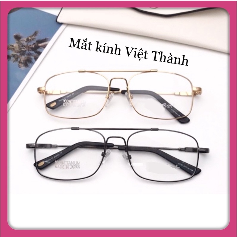 Gọng kính dẻo titan nhẹ cho kính dẻo người già vuông 2 cầu
