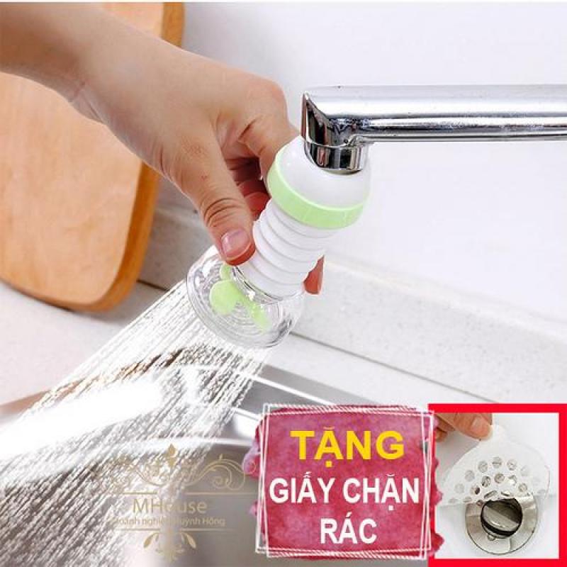 Combo 2 Đầu vòi sen tăng nước quay 360 độ. Tặng 1 Gói Giấy Chặn Rác