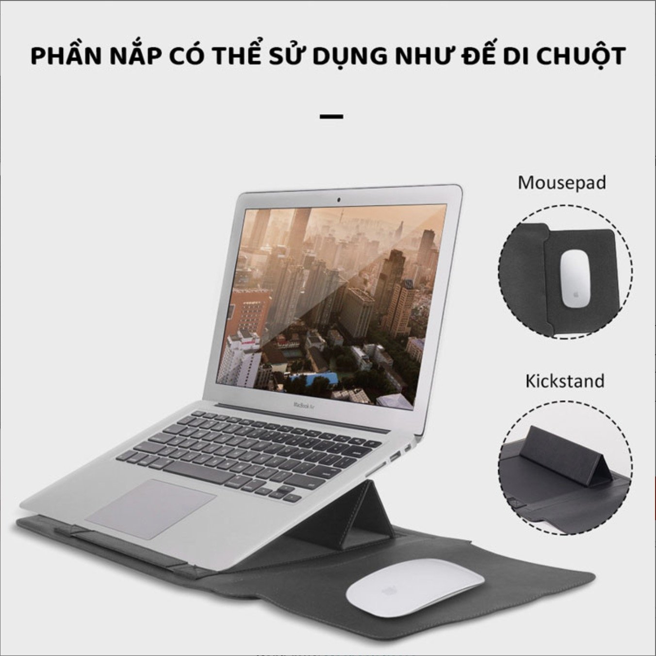 PKTL Bao da đa năng Laptop Sleeve (Đen)