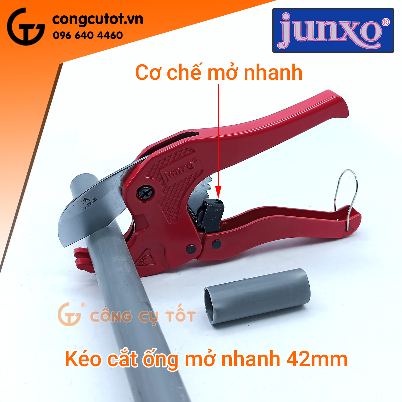 Kìm cắt ống nhựa mở nhanh Junxo 42mm
