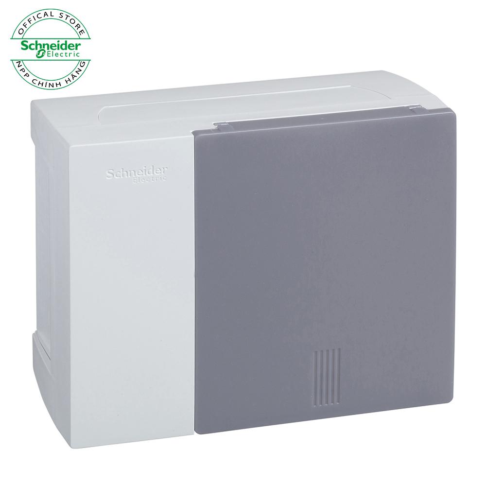 Tủ Điện Nhựa Gắn Nổi 6 đường - Mini Pragma cửa Trắng hoặc Cửa Mờ - 6 Mô đun 1 Hàng - Tủ bảng điện Schneider MIP12106; MIP12106T
