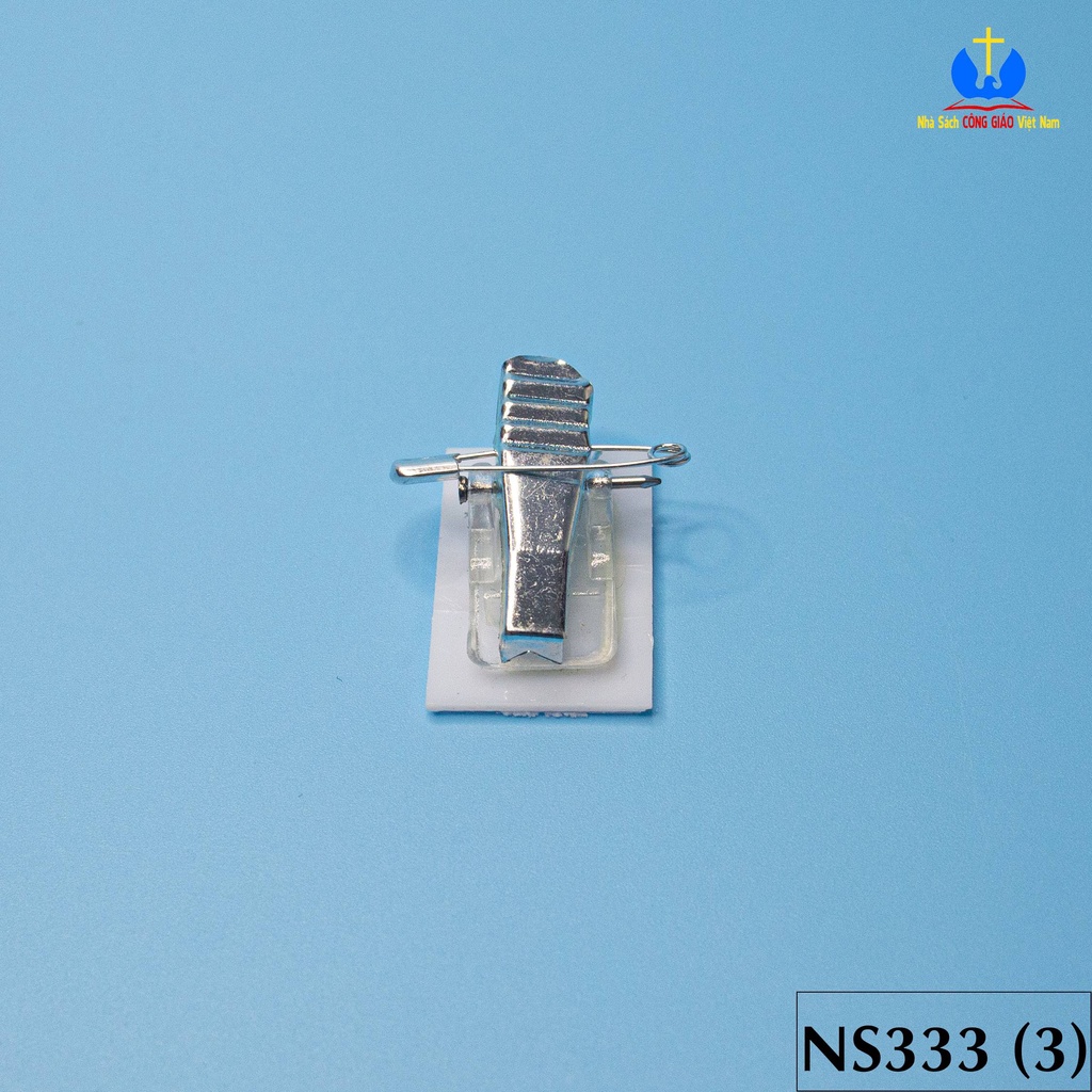 Kẹp đeo tang mica trắng đen NS333