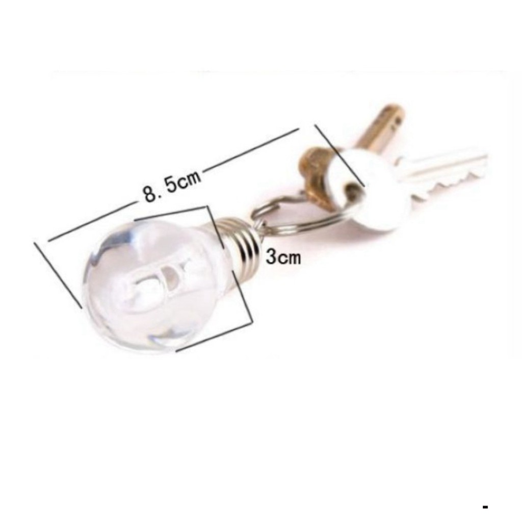 Móc khóa hình bóng đèn Led đổi màu