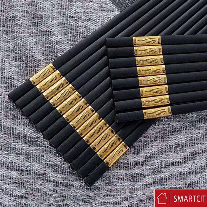 Bộ 10 đôi Đũa mạ vàng- SMARTCIT