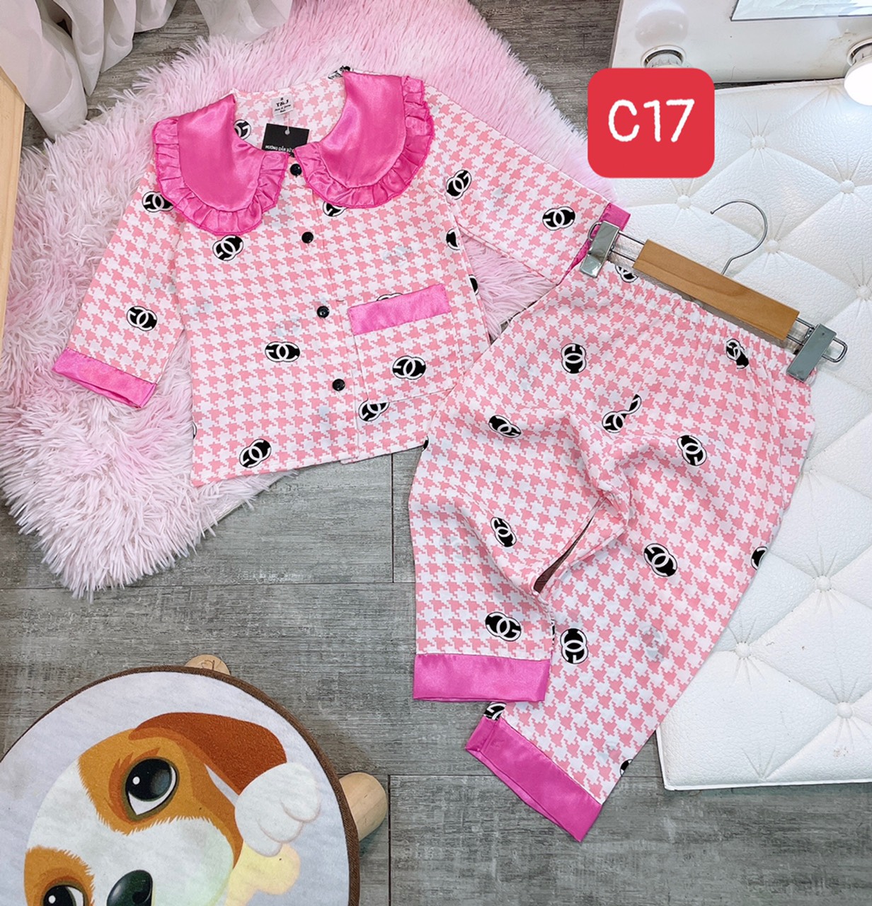 Bộ pijama lụa mango cho bé 10-21kg
