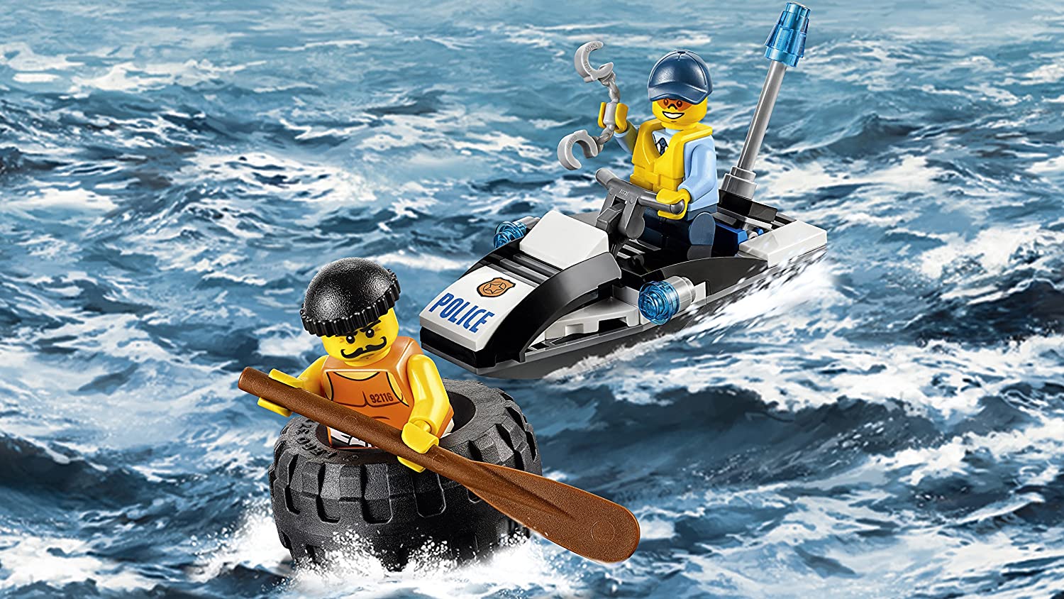 Đồ Chơi Lắp Ráp LEGO City 60126 Xuồng Cao Tốc Cảnh Sát Rượt Đuổi Tội Phạm, LEGO Đan Mạch