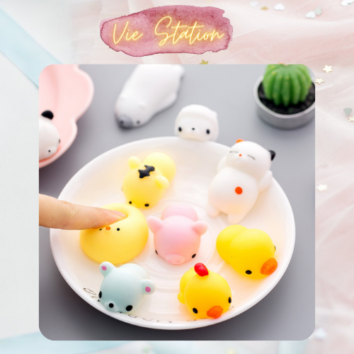 Combo 05 Squishy Mochi - Đồ chơi thú dẻo cực dễ thương (mẫu ngẫu nhiên)