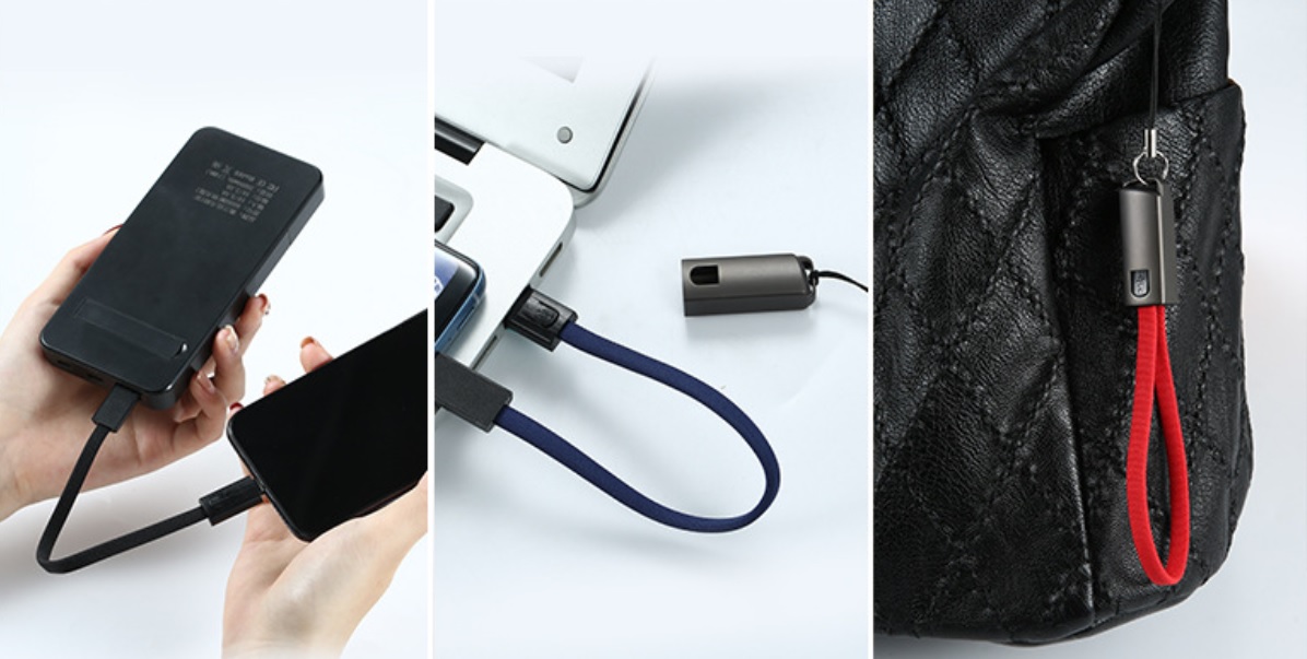 Cáp sạc iPhone Lightning – Type C – Micro USB loại ngắn 20 cm mẫu 2 DL TECH