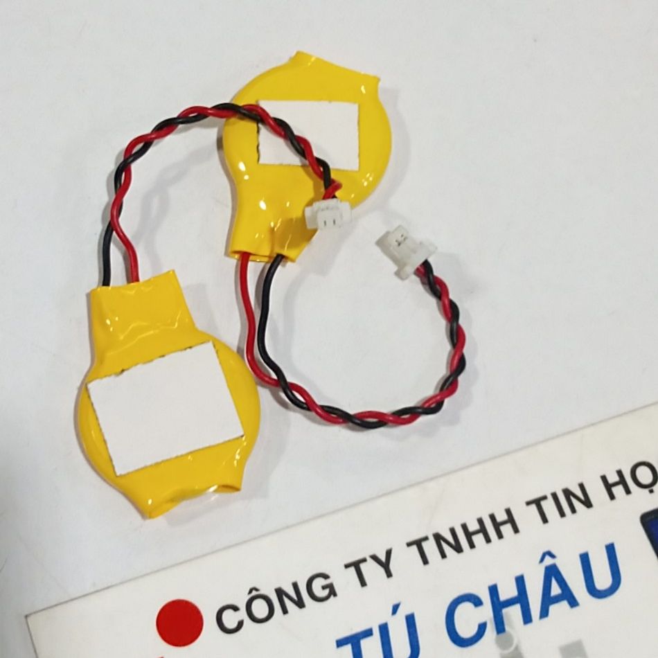 Pin Cmos 2032, CR2032 - 3V (Dây 2 sợi 2 lổ) / Kích thước đầu cắm: 3.0mm x 2.0mm