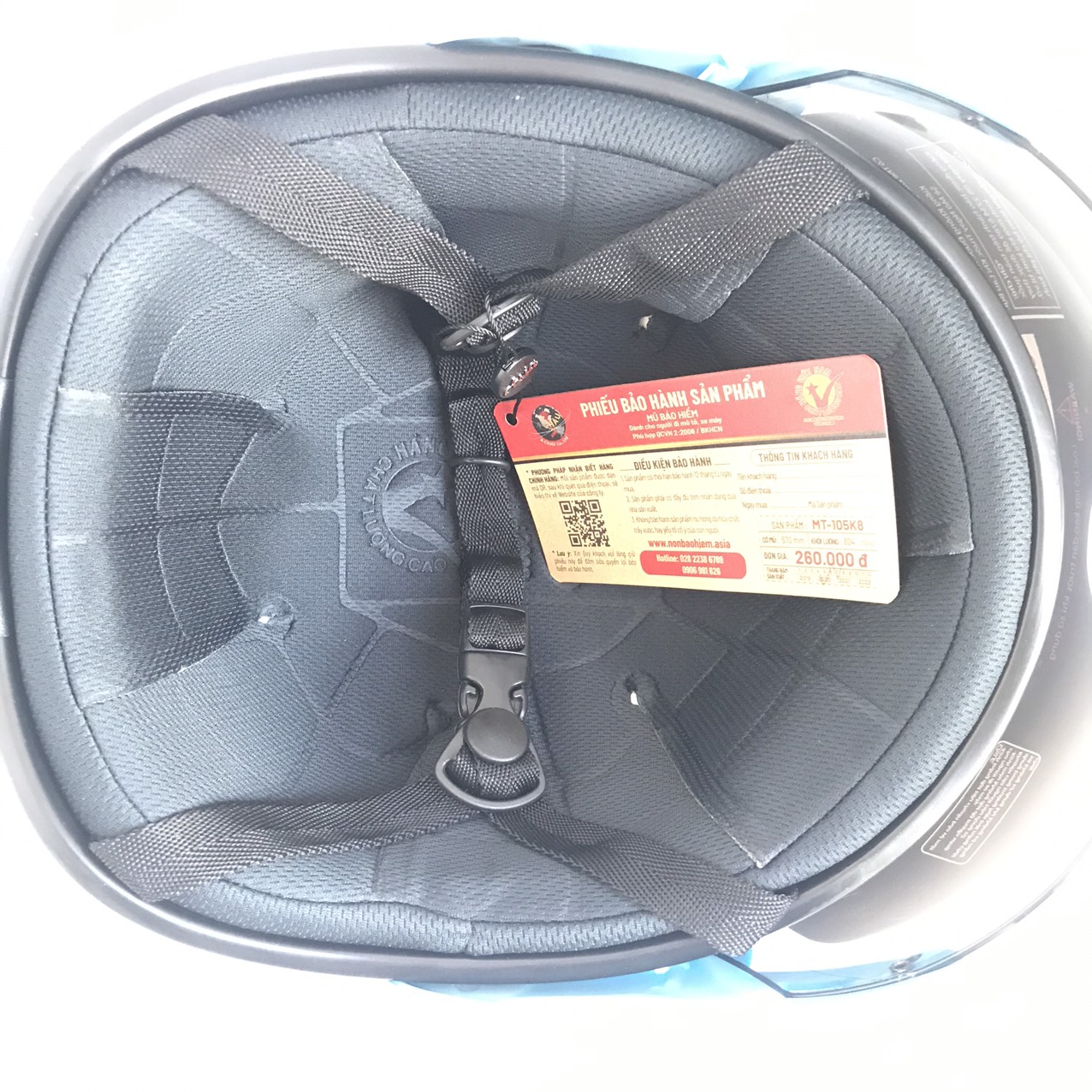 Nón bảo hiểm Asia MT105K8 xám bóng