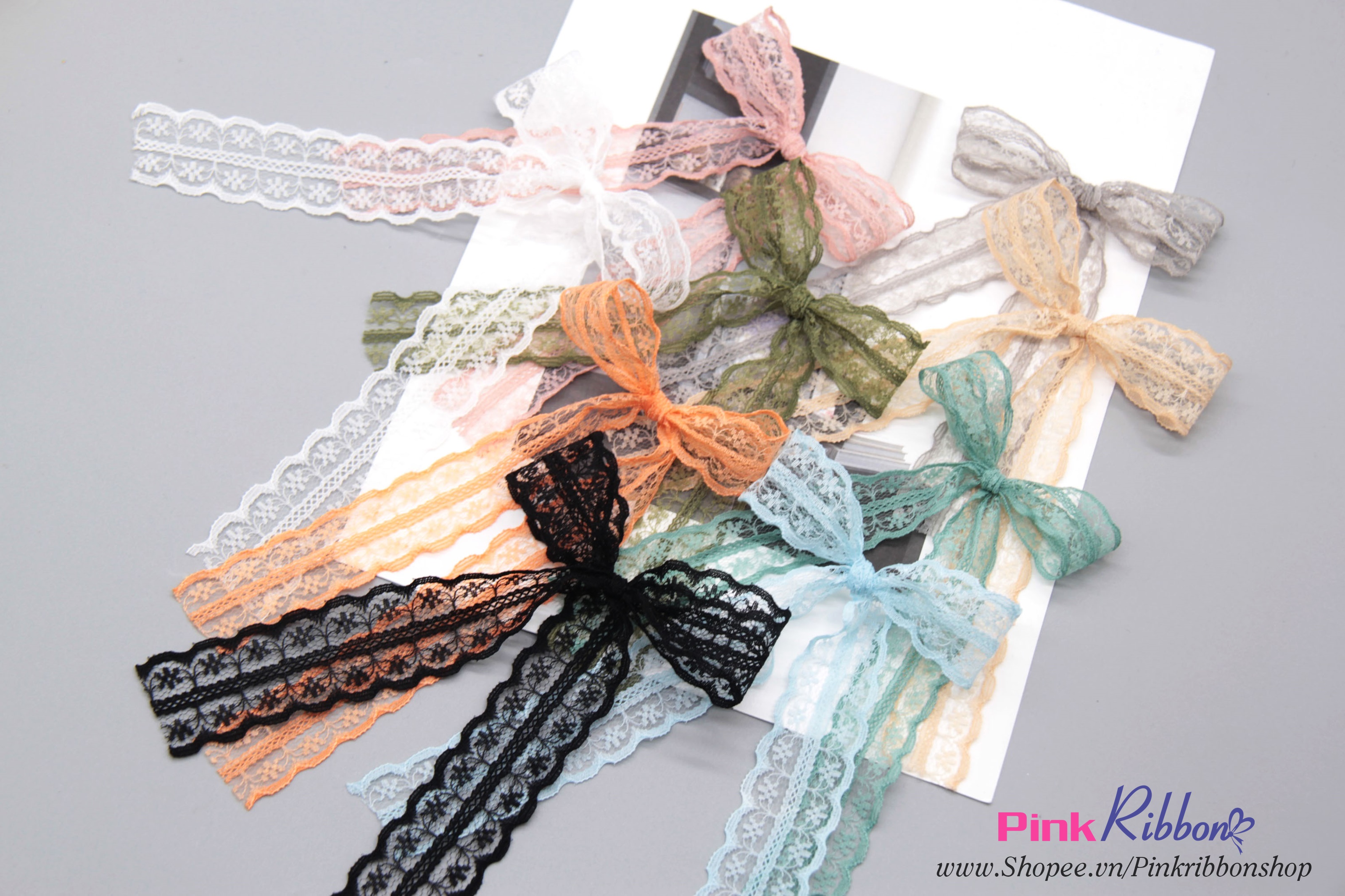 CUỘN 5M-Ren mỏng nhiều màu cao cấp 2.7cm