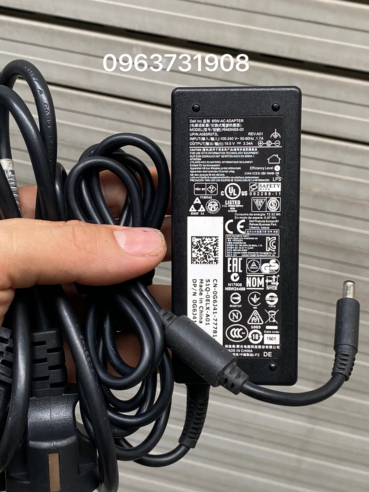 Adapter nguồn Dell OptiPlex 3020 3040M 19.5V-3.34A bản gốc