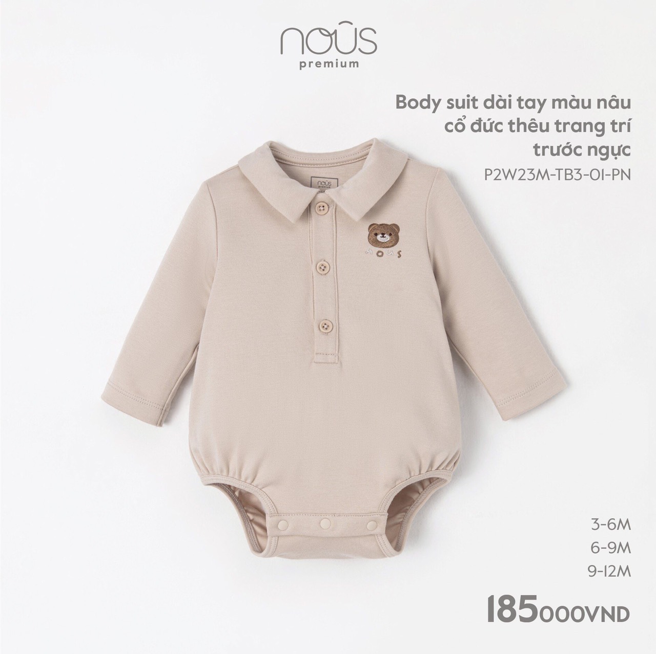 [NOUS] Bodysuit nous mềm mại, dễ thương cho bé