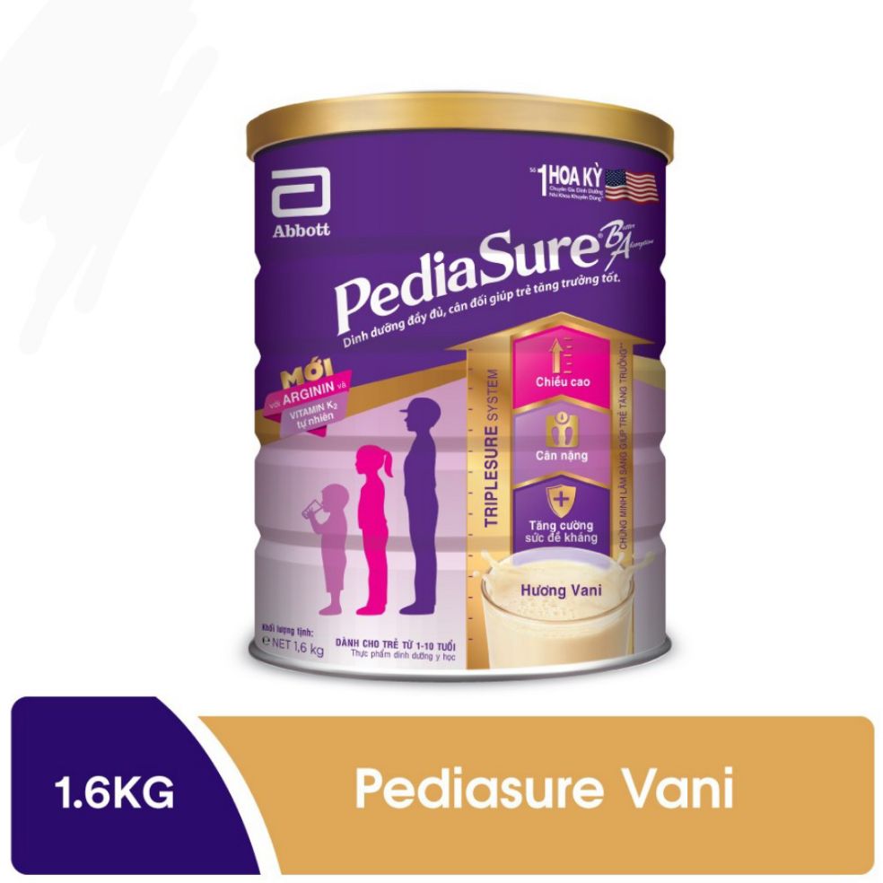 Sữa Bột PediaSure B/A Hương Vani 1.6kg [Date Mới]