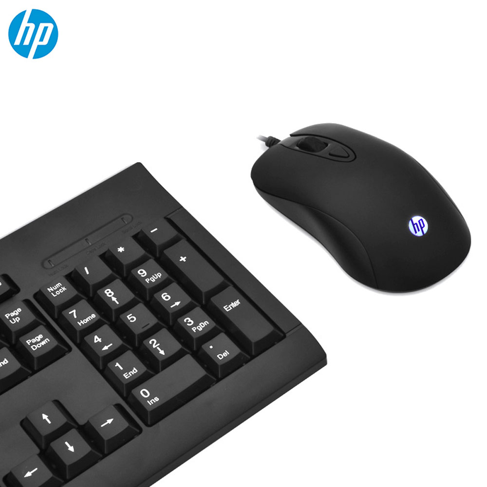 HP km100 ultra-quiet keyboard and mouse set-for office or school (black) best computer