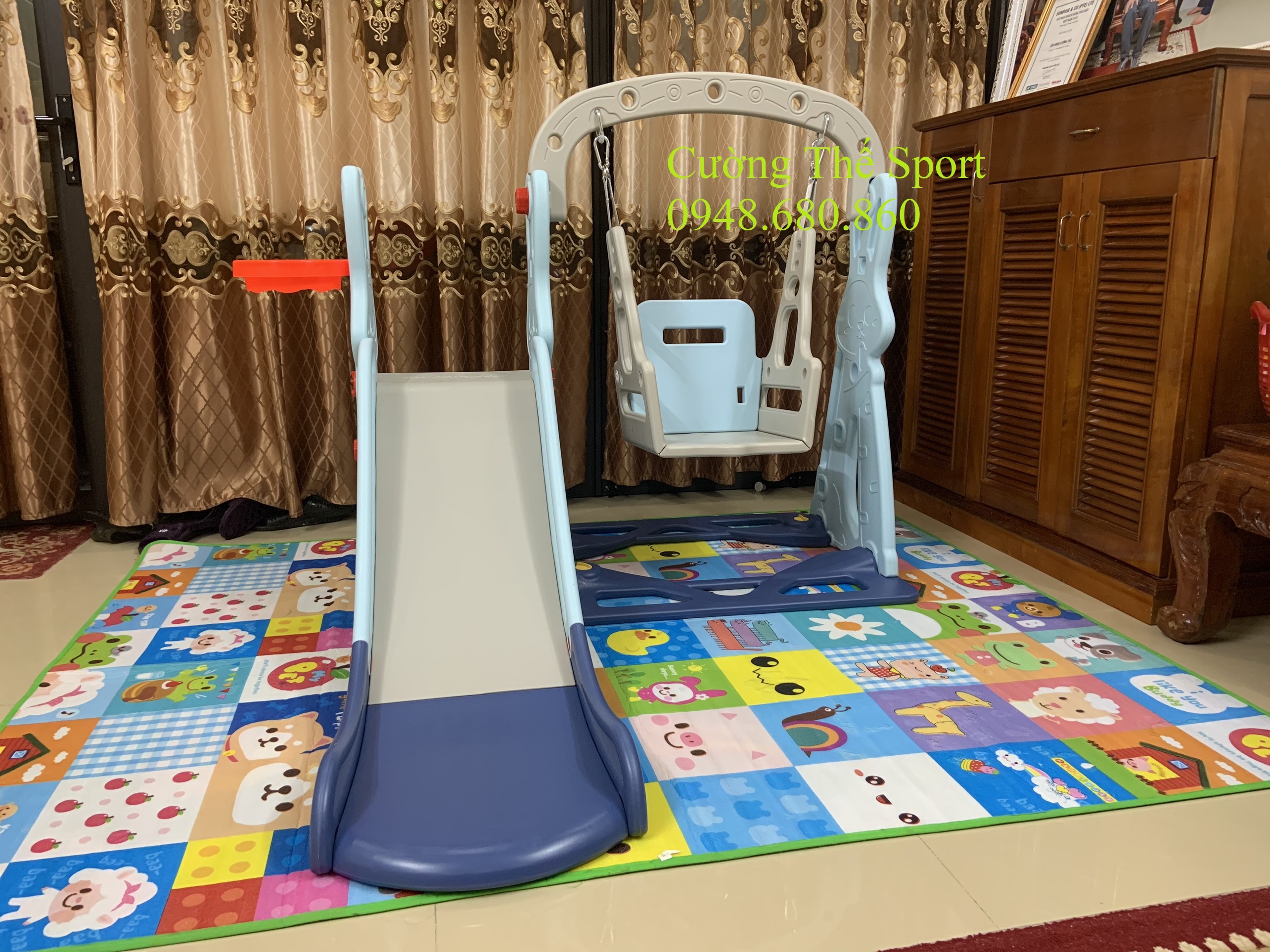 CẦU TRƯỢT XÍCH ĐU BÓNG RỔ THỎ (Liên hệ phí vận chuyển)