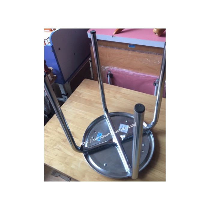 Ghế tròn inox có nệm