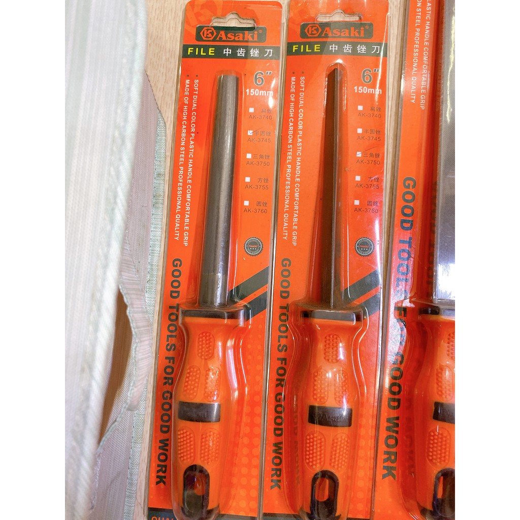 [HCM]Dũa Asaki 6" giũa dẹp -150mm 8"-200mm  10"-250mm  12"-300mm( dũa sắt giũa sắt) bán lẻ từng cái