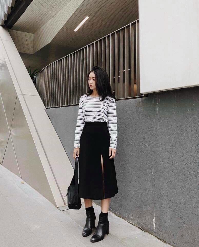 [HCM]Chân Váy Xẻ Tà Siêu Xinh - UT36