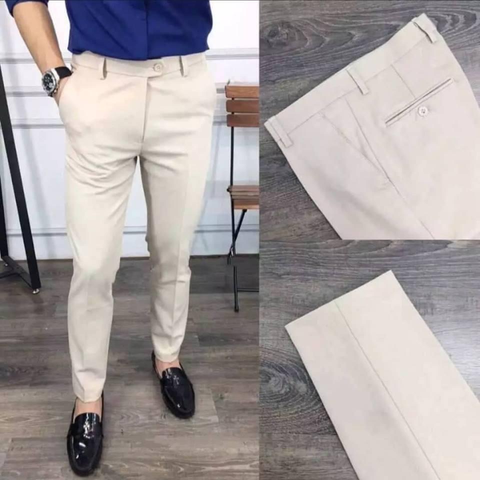 (VẢI XUẤT KHẨU) QUẦN ÂU NAM CAO CẤP Hàng Xuất Khẩu 2019 (TRẮNG SỮA) (Được Trợ Giá)