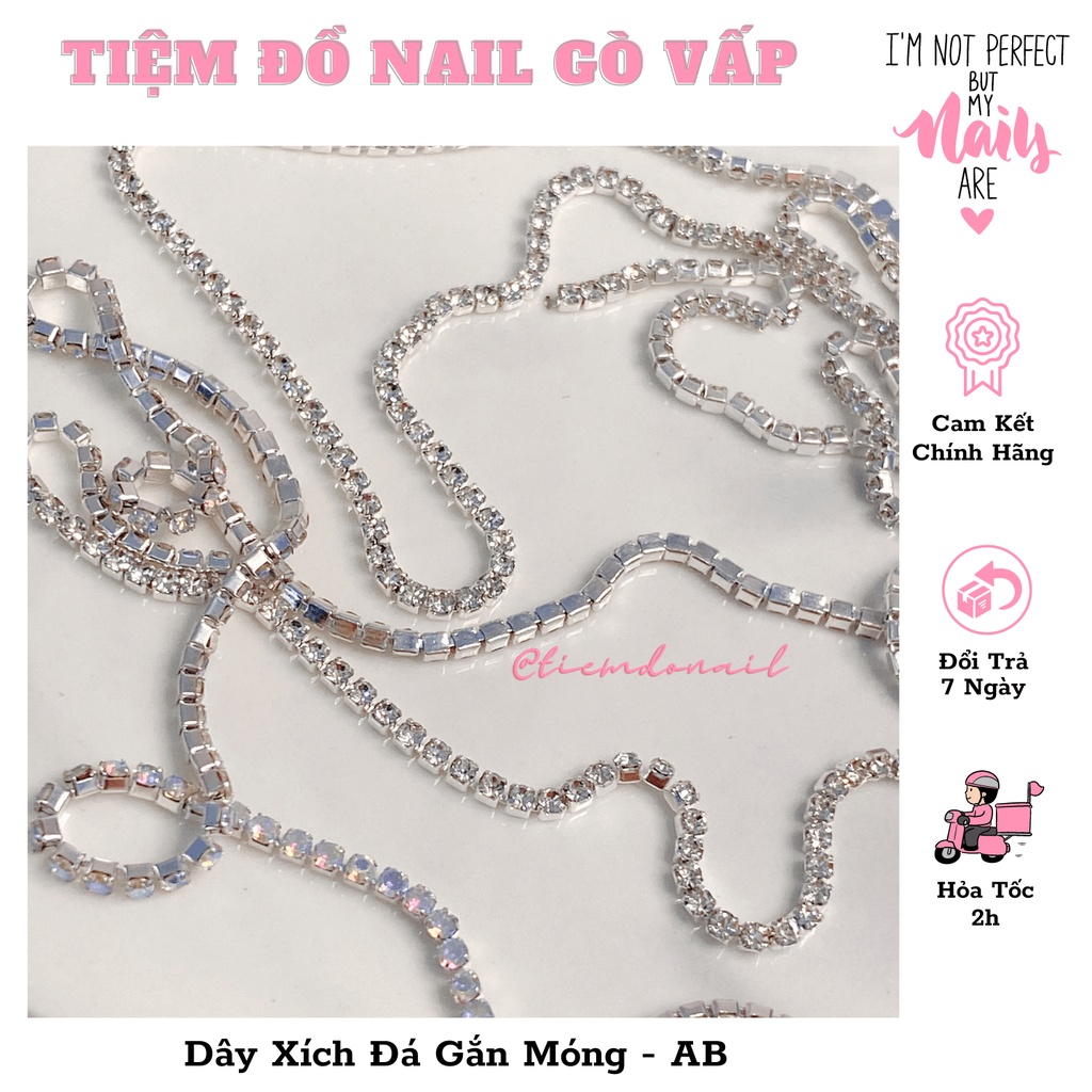 Set dây xích đá gắn móng ab - chiều dài dây 50cm