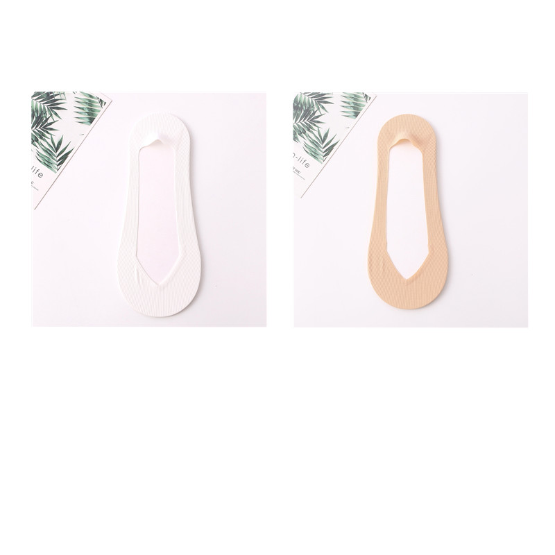 ECMLN Tất dành cho phụ nữ Mua 1 Lấy 1 Vớ lụa băng silicon mềm chống trượt Hàn Quốc Vớ thuyền vô hình liền mạch