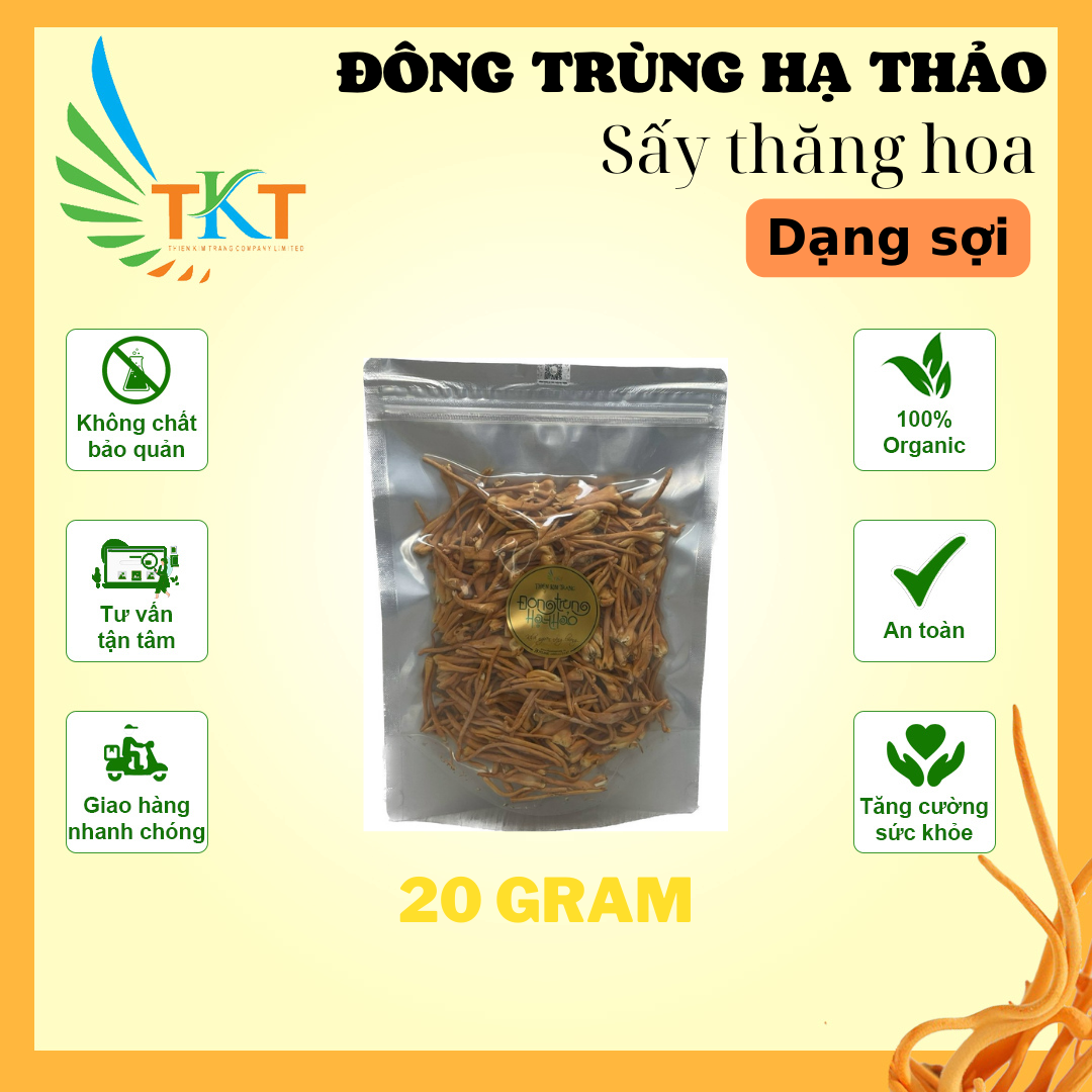 Đông trùng hạ thảo sấy thăng hoa dạng sợi [túi zip]