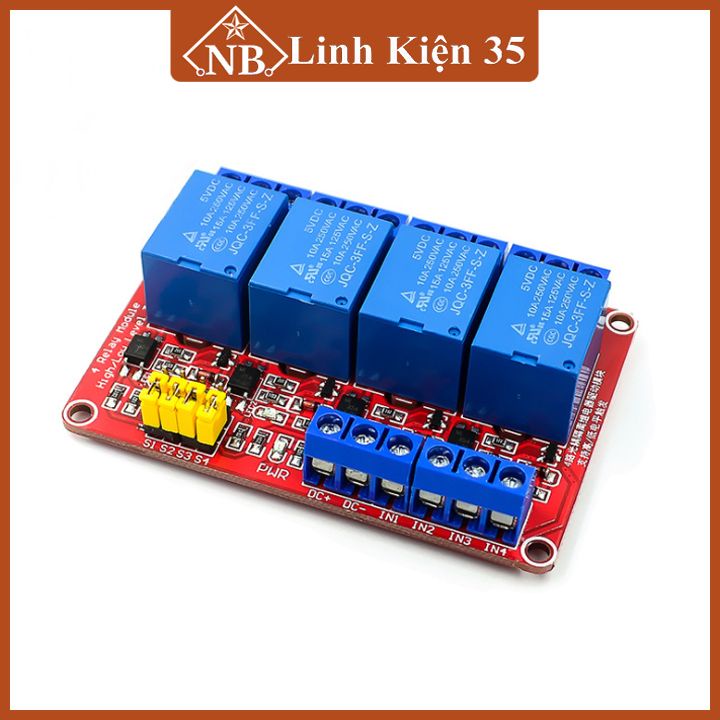 Module relay 5VDC 1 kênh, 2 kênh, 4 kênh High / Low