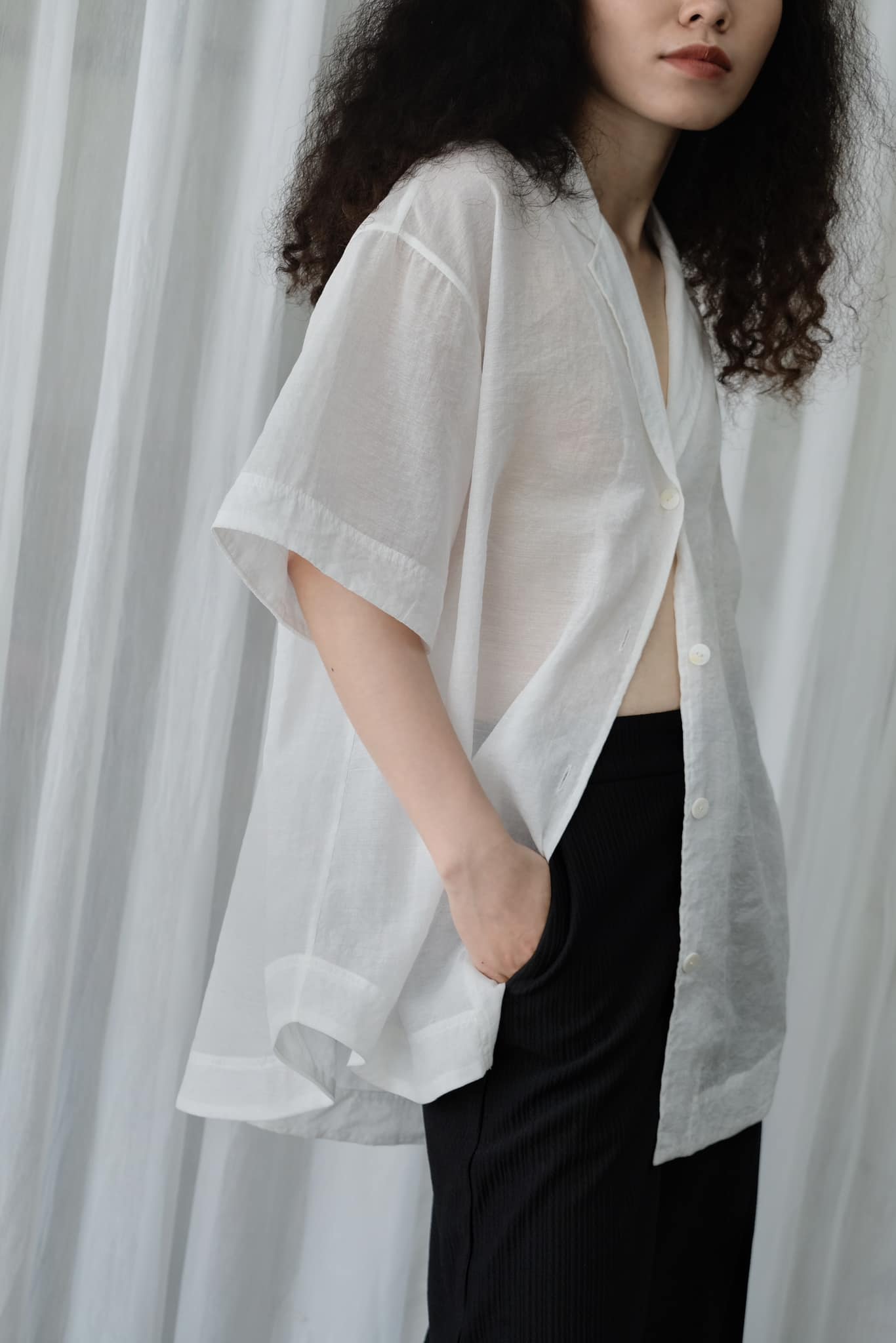 /ouba:d/ - ÁO DANTON TRẮNG tay lỡ form rộng oversize basic nam nữ S/M