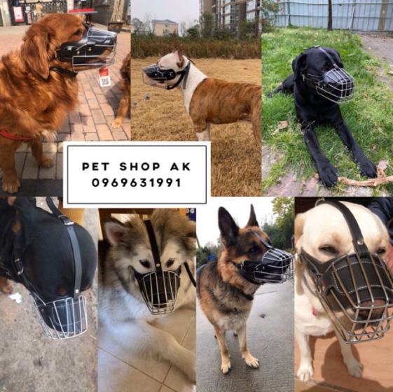 Rọ mõm inox cho chó to da pu, malinois, gsd becgie,rottweiler, pitbull,labrador