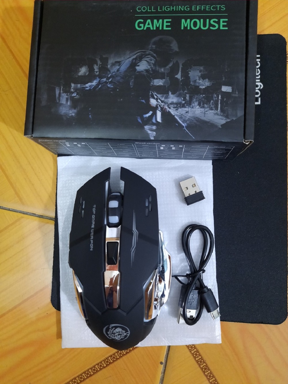 Chuột Game Thủ Có Dây - không dây Cực Bền Thiết Kế Độc Lạ Có LED Nhiều Màu Trắng - Đen - Hồng