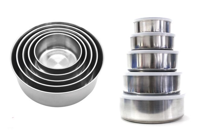 Bộ 5 thố inox có nắp đậy
