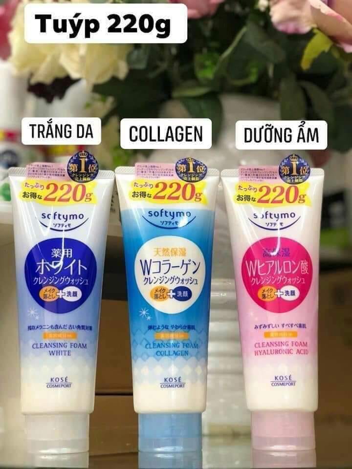 Sữa rửa mặt Kose Softymo White-Nhật bản