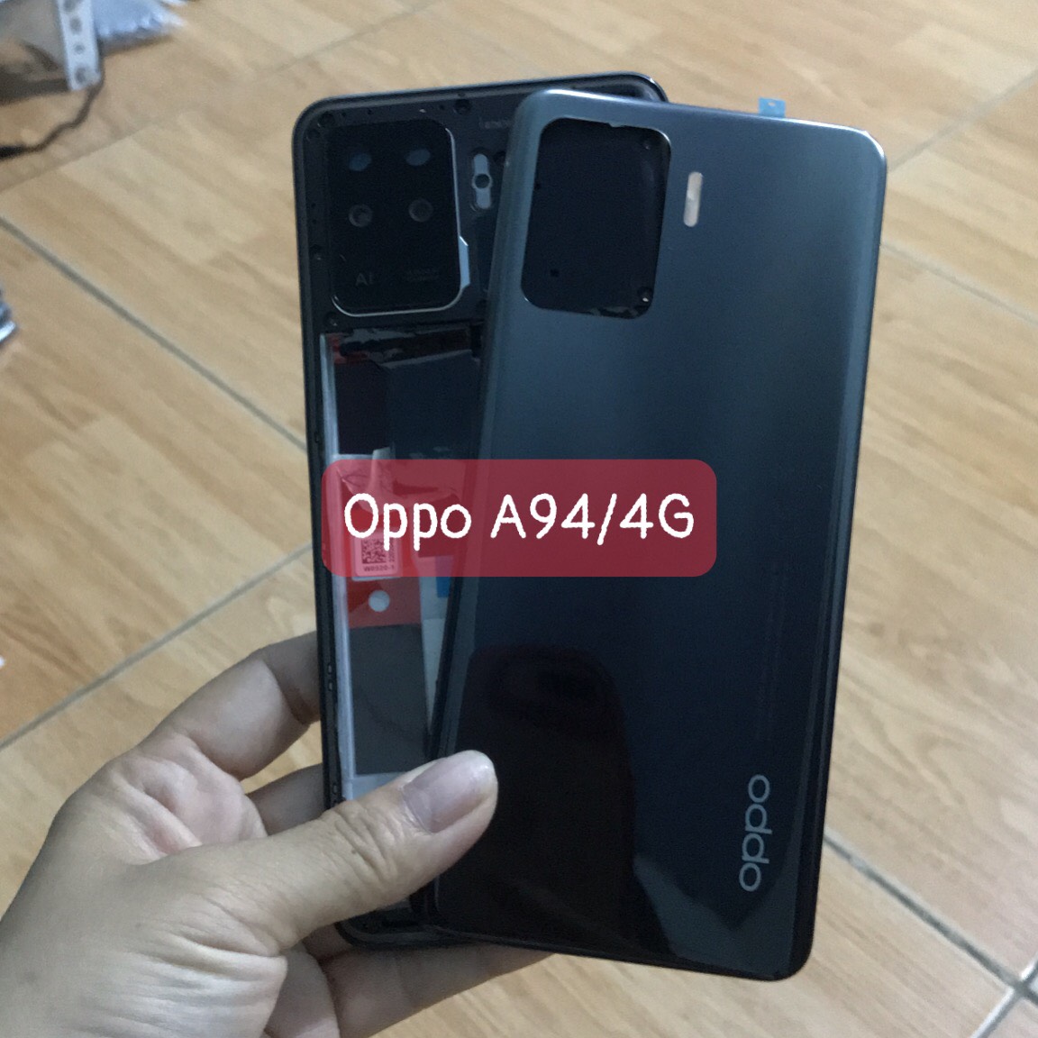 Bộ vỏ sườn oppo a94 /cph2203 zin kèm cụm kính camera ,nút bấm
