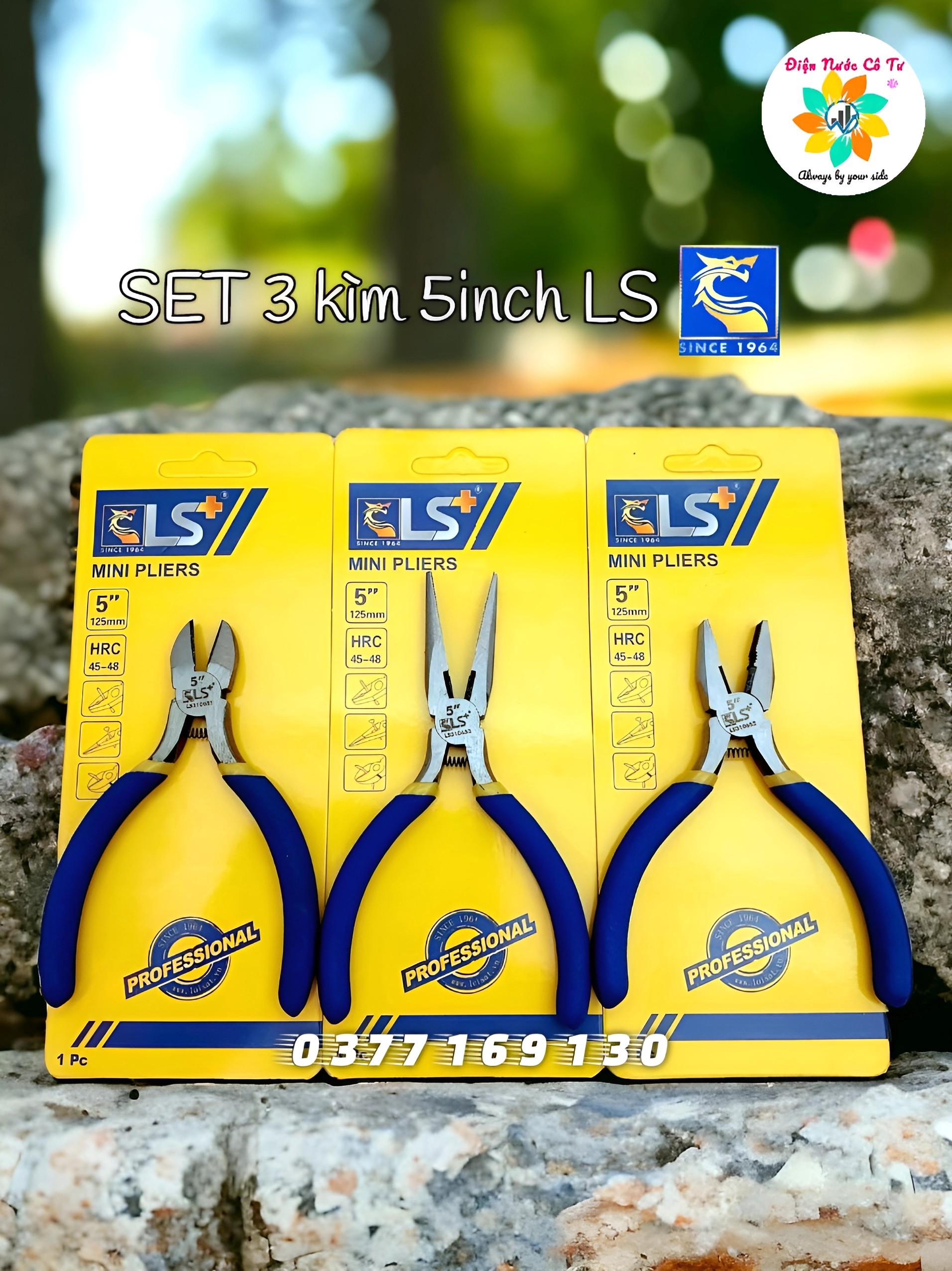 SET 3 cây kìm mini 5inch LS - kìm cắt kìm mũi nhọn kìm răng điện