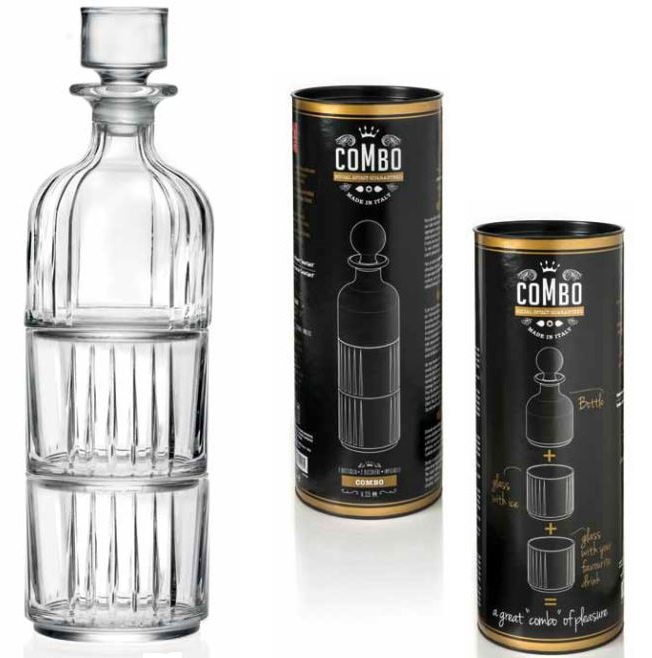Bộ bình và 2 ly pha lê Ý RCR Combo 367ml
