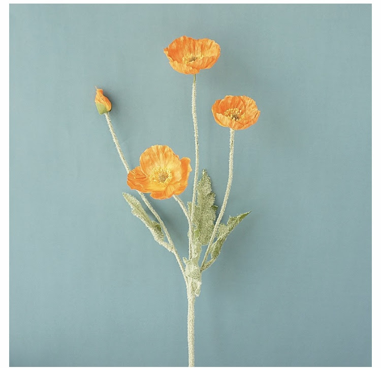 Hoa poppy giả hoa lụa đẹp cao cấp