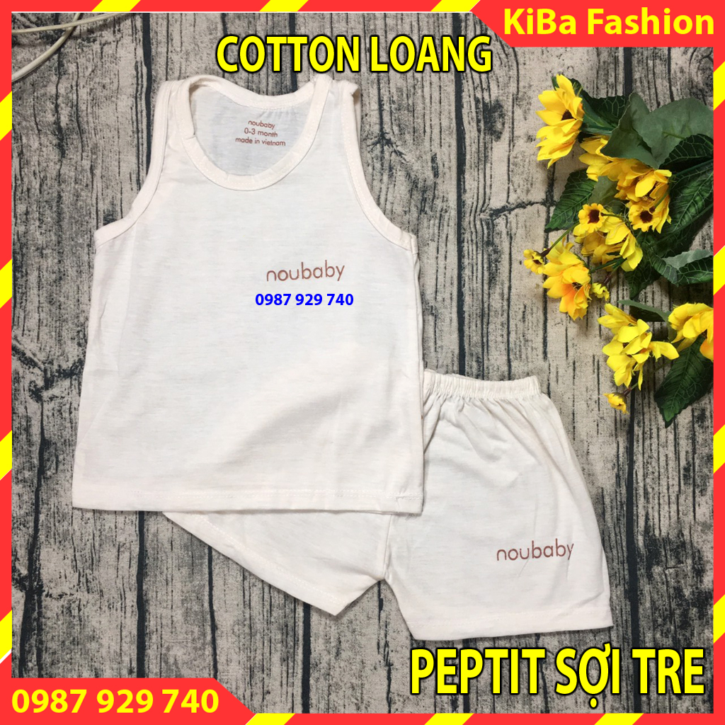 Bộ ba lỗ Cotton loang  Hiệu Noubaby nhẹ mềm mịn mát cho bé trai/ gái 4-15kg - BBL- HH0180 / áo ba lỗ cho bé trai / áo ba lỗ cho bé gái / áo ba lỗ lưới cho bé trai / áo ba lỗ lưới / áo ba lỗ trẻ em / áo ba lỗ trắng cho bé trai
