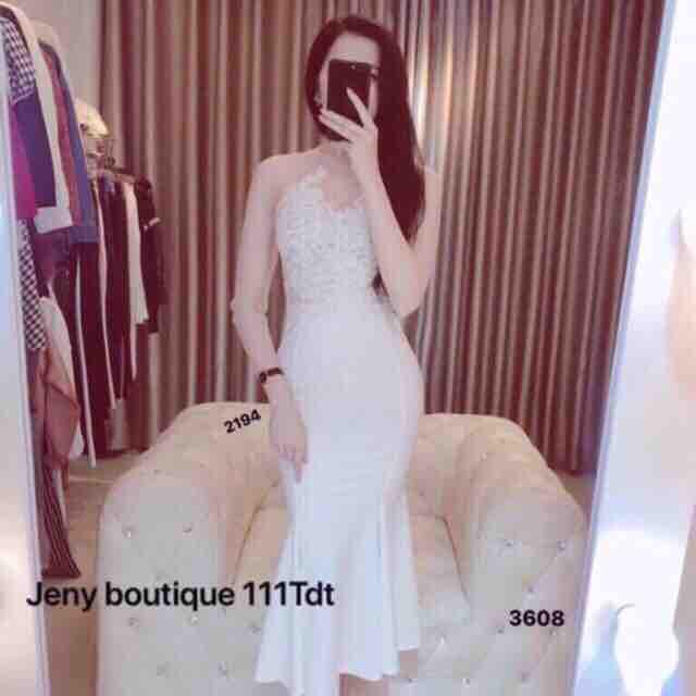 [HCM]đầm body đuôi cá phối ren lưới sang chảnh