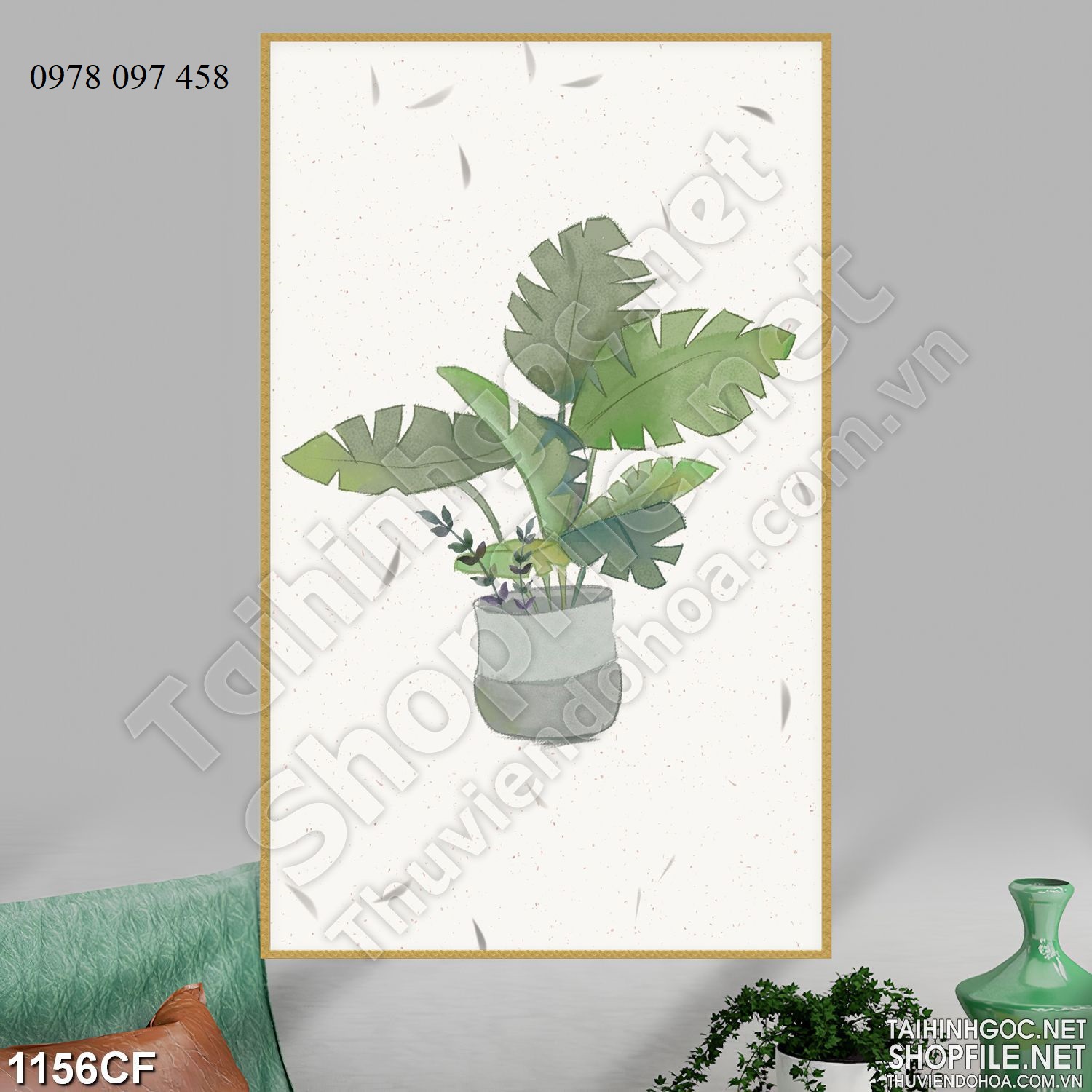 Tranh ốp tường 3D - Tranh lá nghệ thuật