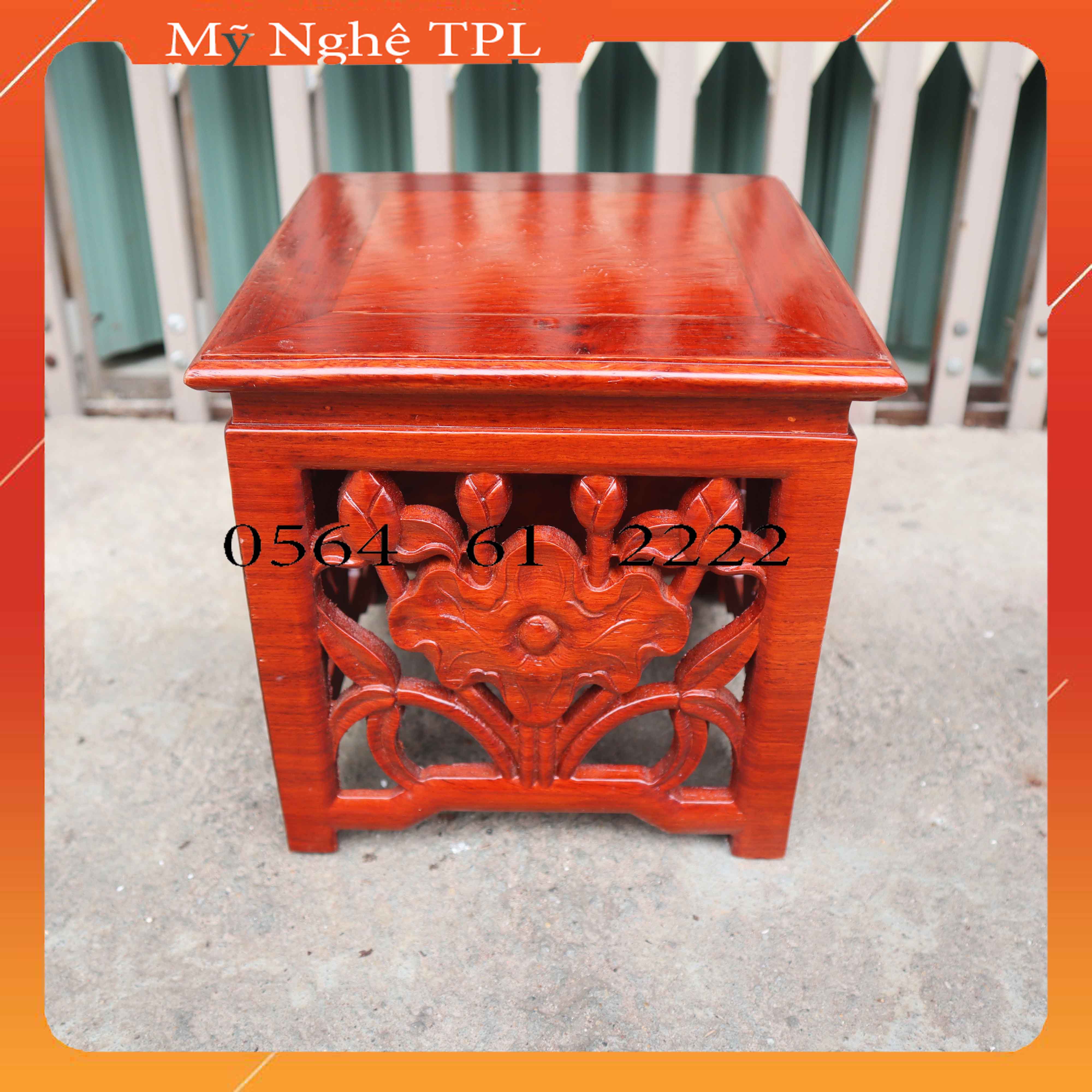 (Video)Đôn hoa sen Đế bát hương hoa sen gỗ hương vuông