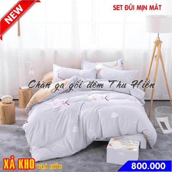 Bộ chăn ga gối cotton đũi cao cấp 7