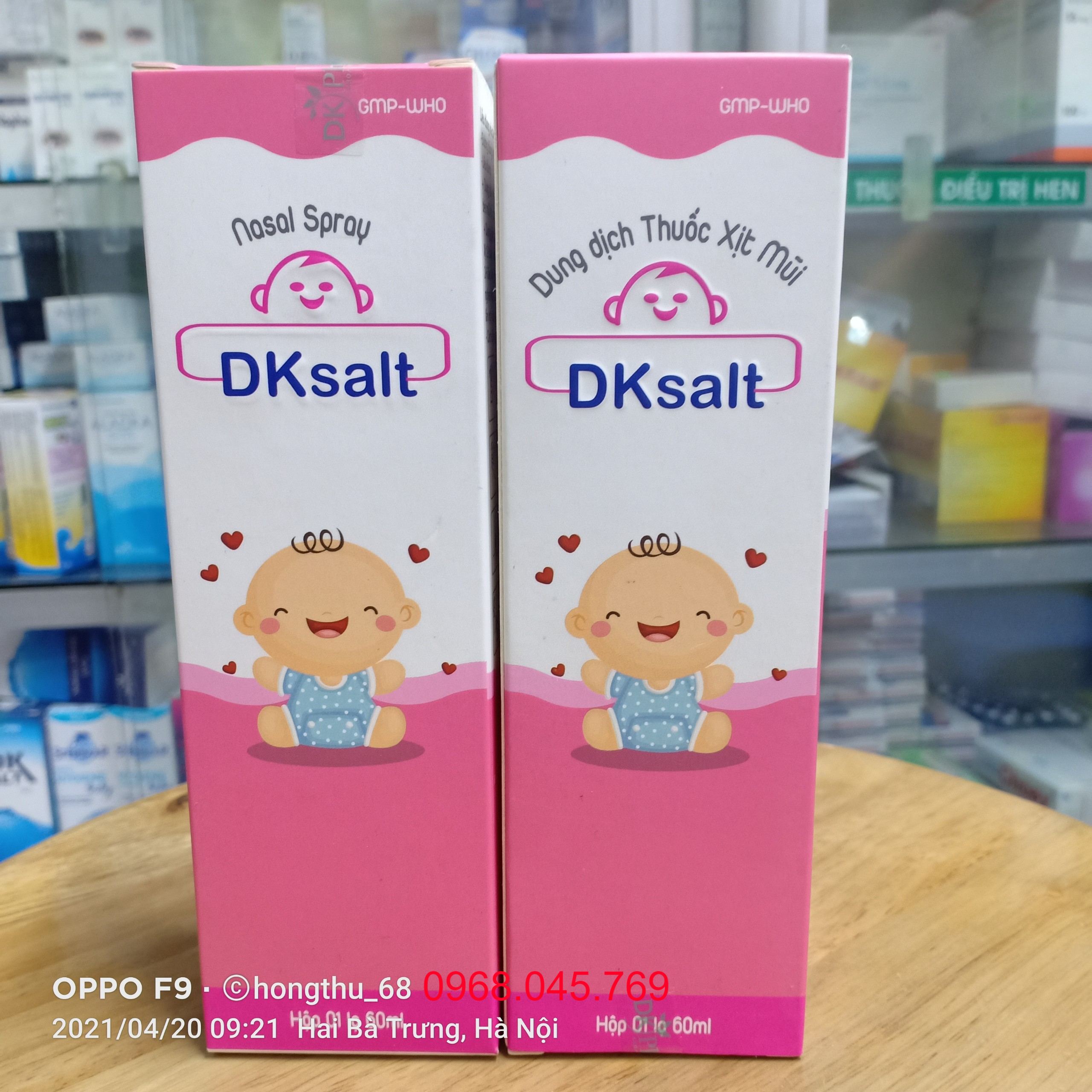 Dung dịch vệ sinh mũi dk salt hồng cho trẻ em - lọ 60ml