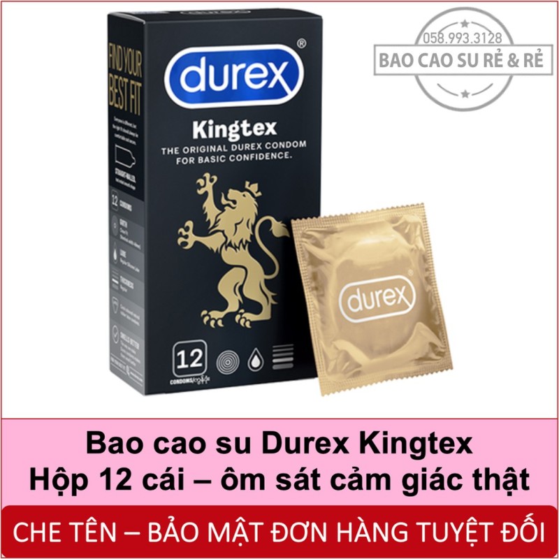 Bao Cao Su Durex Kingtex Ôm Sát Có Cảm Giác Thật Nhất 12 Bao nhập khẩu