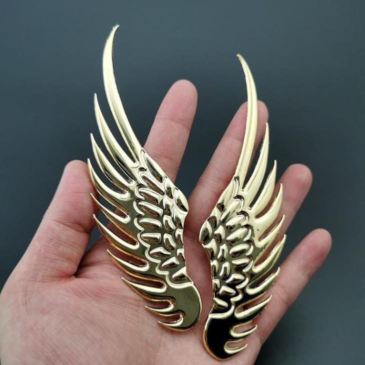 Logo kim loại đôi cánh 3D sang trọng