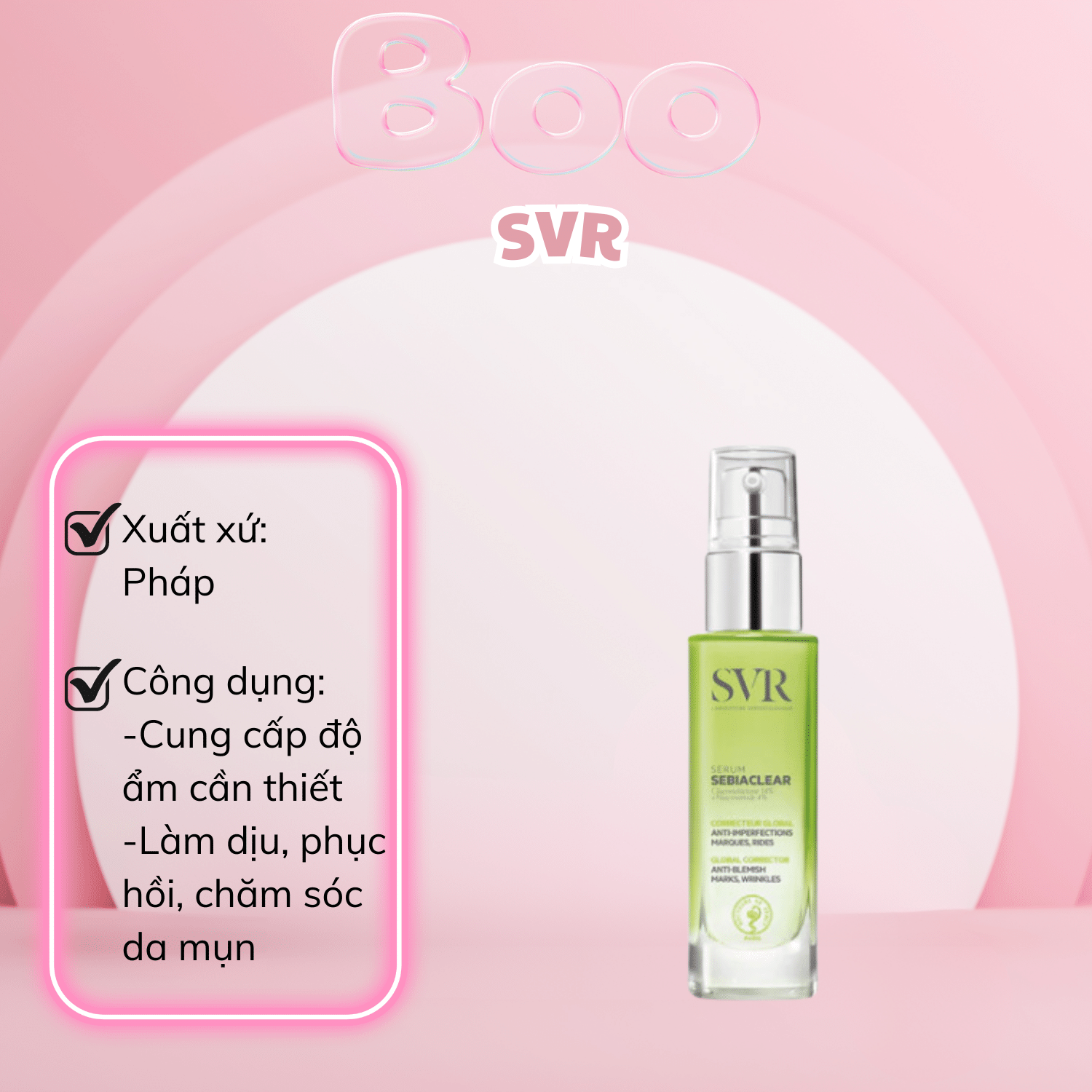 Tinh chất giảm mụn SVR Sebiaclear Serum 30ml