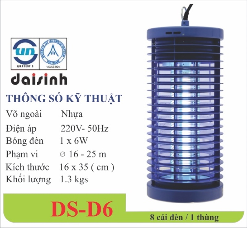 Đèn diệt muỗi Đại Sinh, Đèn bắt muỗi Đại Sinh DS-D6
