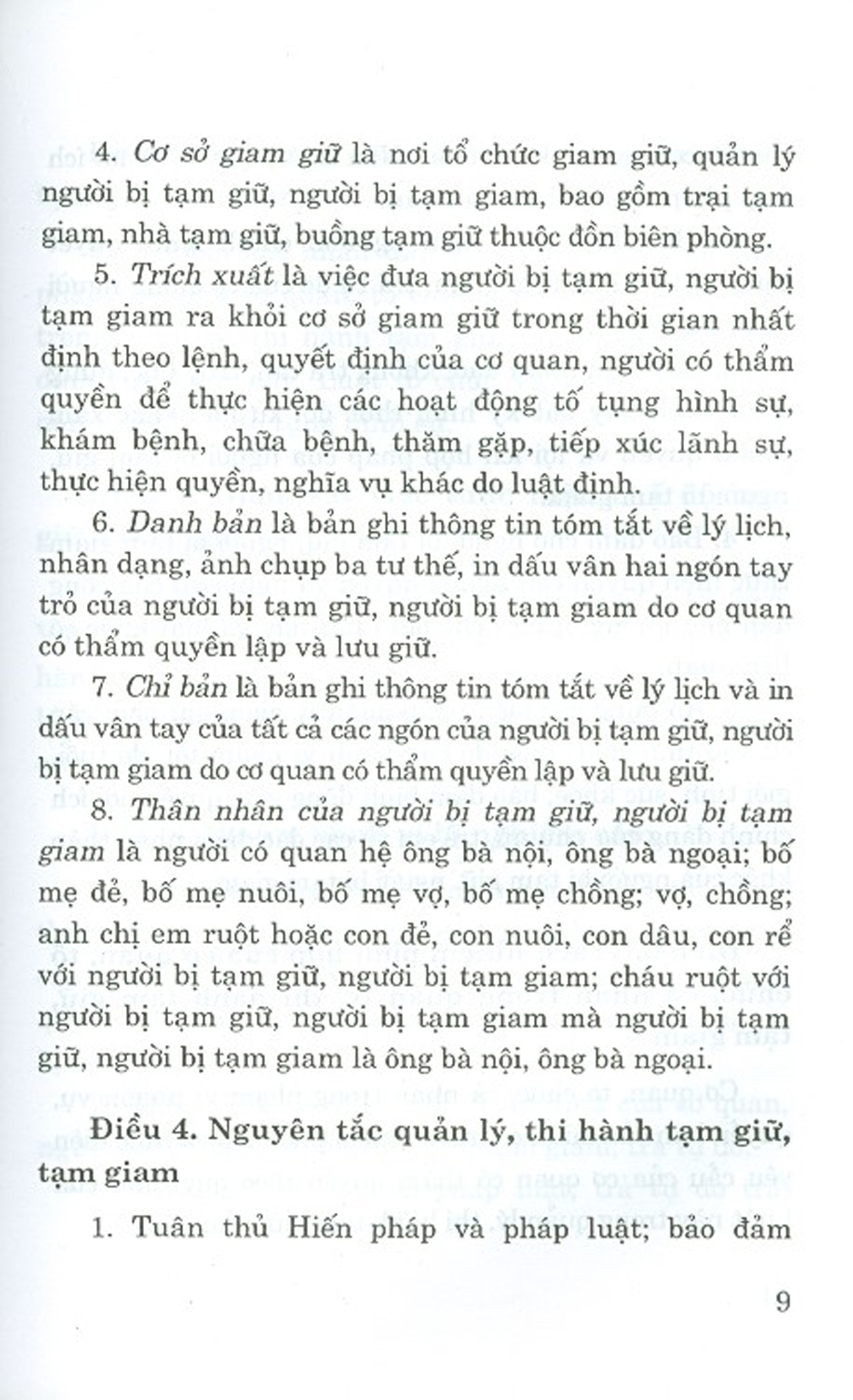 " Luật Thi Hành Tạm Giữ, Tạm Giam (Hiện Hành)"