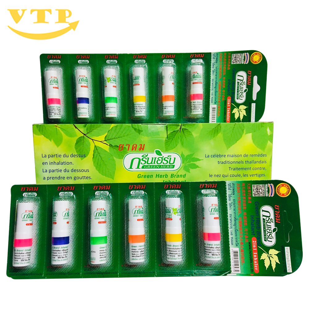 Ống hít thông mũi Green Herb Thái Lan