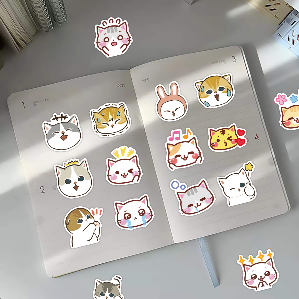 Sticker hình dán mèo con dễ thương mới nhất 2023